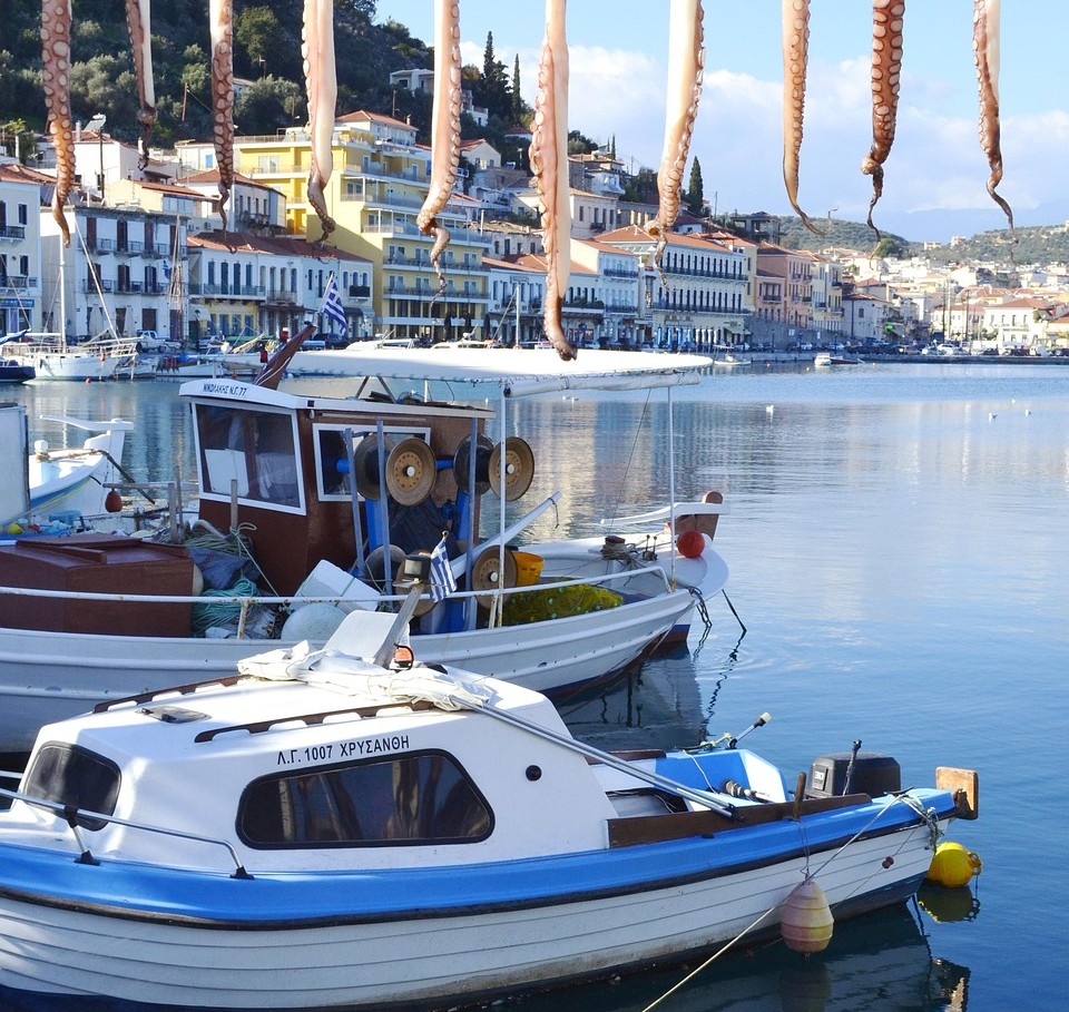 Le port de Ghytio dans le Péloponnèse