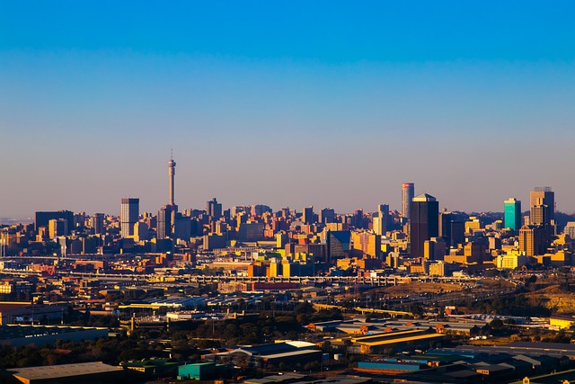 Panorama de la ville de Johannesburg
