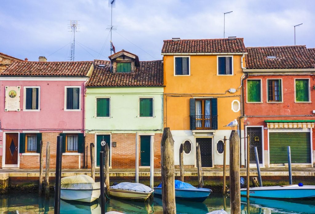 maisons colorées à venise