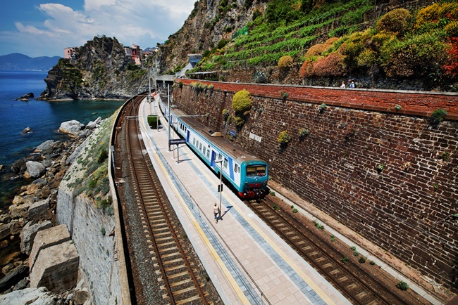 ligne de train en italie