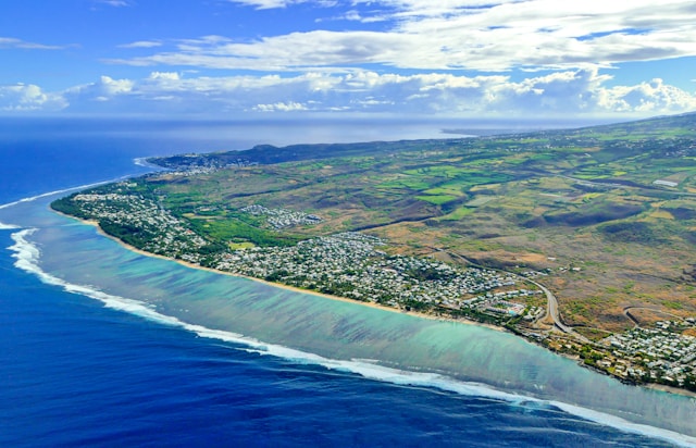 vue aérienne de la Réunion