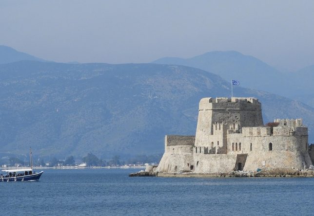 Vue sur une forteresse à Nauplie en grece